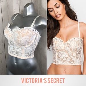 VS ‘Dream Angels’ Lace Eyelet Crochet Bustier Bra